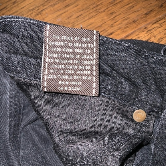 Tall black 7 For All Mankind Flynt Jeans size 27 - Picture 4 of 7